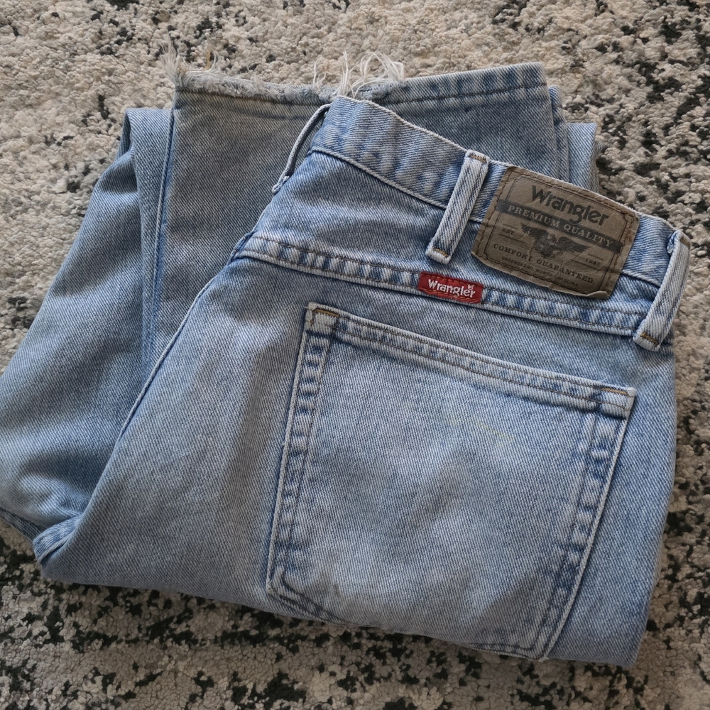 Vintage Wrangler Relaxed Fit Jeans Mens Size 36x30 Light Wash Western Grunge